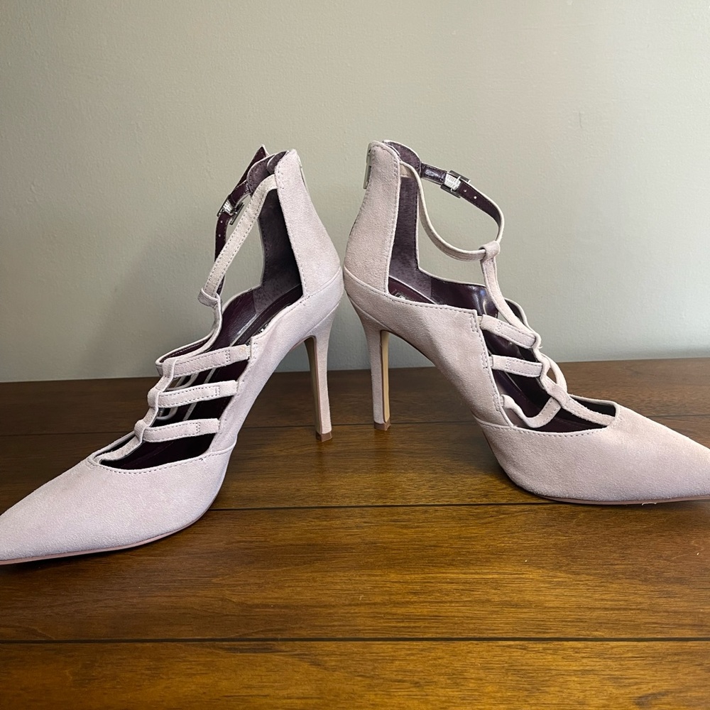 BCBGeneration Beige Suede Heels - Picture 9 of 10